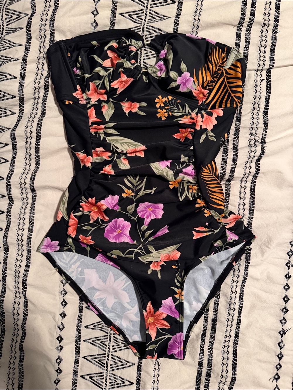 Floral Full Body One Piece Bathing Suit